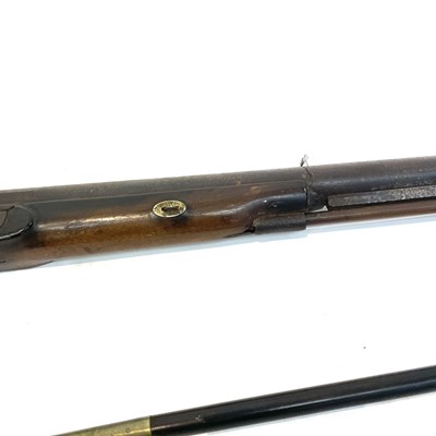Lot 60 - A 19th century single barrel percussion rifle...