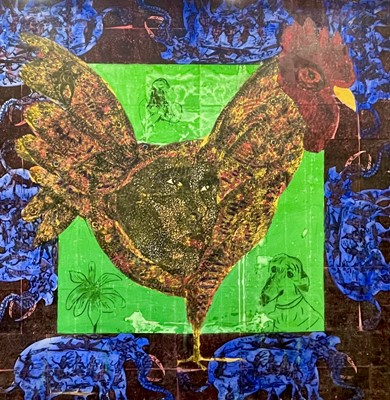 Lot 16 - Simon PACKARD (1960) Rooster Mixed media on...