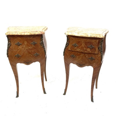 Lot 3078 - A pair of French Louis XV style kingwood...