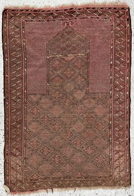 Lot 1210 - An Afghan prayer rug, circa 1900-1920, the...