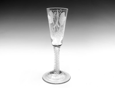 Lot 1001 - A Georgian ale glass, circa 1765, with pointed...