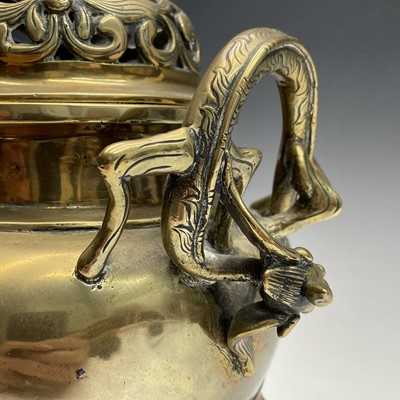 Lot 53 - A Chinese polished bronze ding, early 20th...