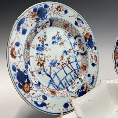 Lot 132 - A Chinese famille rose porcelain shaped dish,...