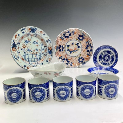 Lot 132 - A Chinese famille rose porcelain shaped dish,...
