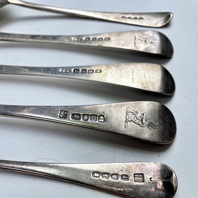 Lot 66 - Three George III silver table forks, London...