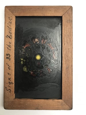 Lot 79 - Twenty-one wood framed magic lantern slides of...
