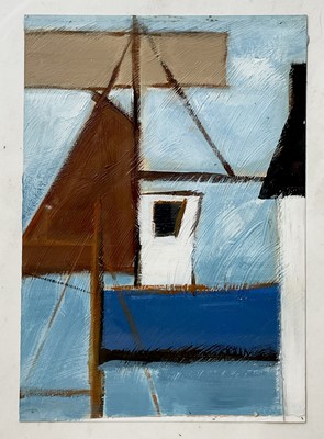 Lot 543 - Barrie BRAY (XX-XXI) Harbour Oil on card...