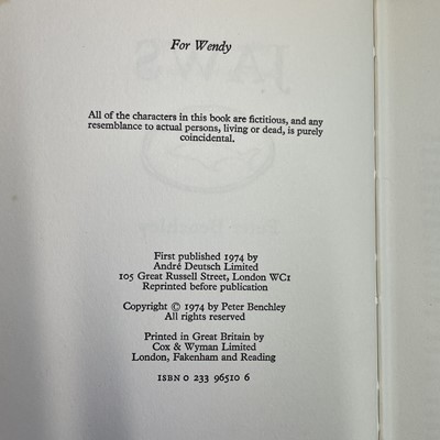 Lot 351 - JAWS By Peter Benchley (1974) London: Andre...