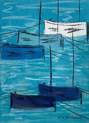 Lot 342 - STEPHEN FELSTEAD St Ives Blues Soft pastel...