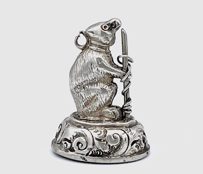 Lot 196 - A Victorian silver fob seal mounted with a...