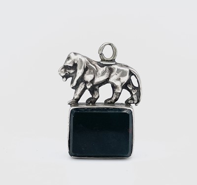 Lot 196 - A Victorian silver fob seal mounted with a...