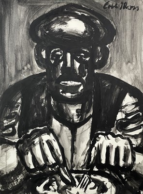 Lot 699 - Colin MOSS (1914-2005) Miner at Lunch, circa...