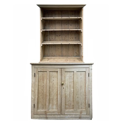 Lot 3026 - A Victorian pine cupboard, fitted with two...