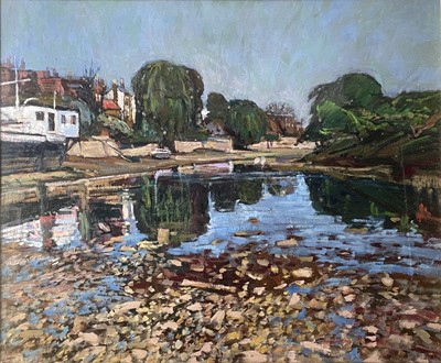 Lot 740 - William BOWYER (1926-2015) Estuary Oil on...