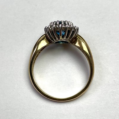Lot 719 - A modern 9ct hallmarked gold blue topaz and...