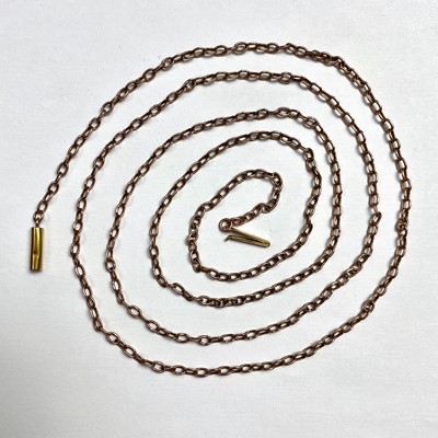 Lot 726 - A 15ct gold belcher link necklace, length 88cm,...