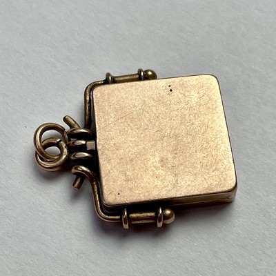 Lot 691 - A Victorian 10ct gold locket fob pendant, set...
