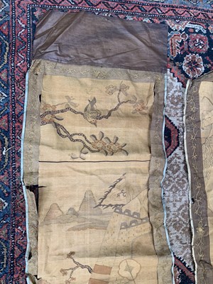 Lot 188 - Two Chinese silk textiles, early 20th century,...