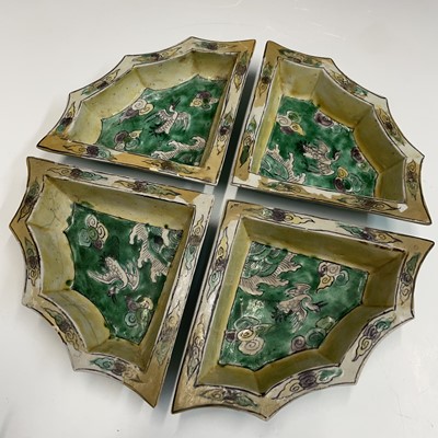 Lot 149 - A set of four Chinese porcelain sweet meat...