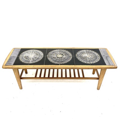 Lot 3009 - Mid 20th century teak framed coffee table...