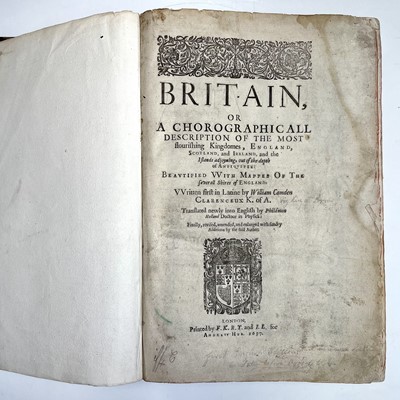 Lot 380 - WILLIAM CAMDEN. 'Britain or A Chorographicall...