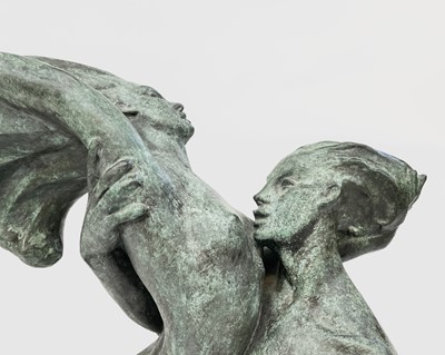 Lot 638 - Barbara TRIBE (1913-2000) Lovers I Bronze...