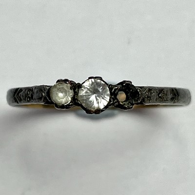 Lot 675 - Three 9ct gold rings, weight 4.66g.
