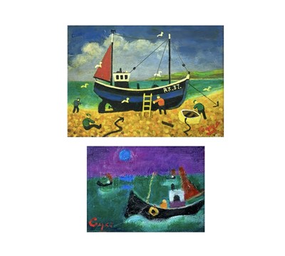 Lot 608 - William COOPER (1923-2011) South Coast Trawler...