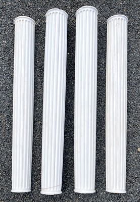 Lot 163 - A pair of plaster moulded fluted columns of...