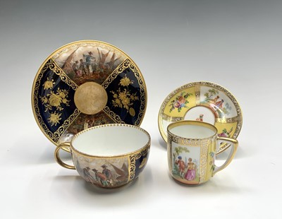 Lot 824 - A Meissen cabinet cup and saucer, late 19th...