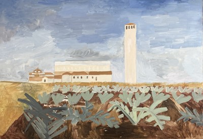 Lot 556 - Kate NICHOLSON (1929-2019) Buildings in a...