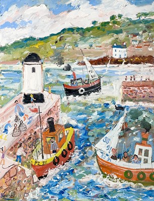 Lot 162 - Simeon STAFFORD (1956) St. Ives Oil on board...