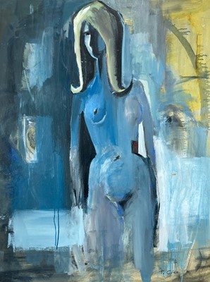 Lot 619 - Tony GILES (1925-1994) Nude Figure Mixed media...