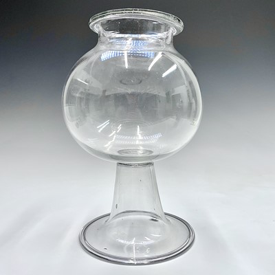 Lot 800 - A Georgian blown glass leech jar, of globular...