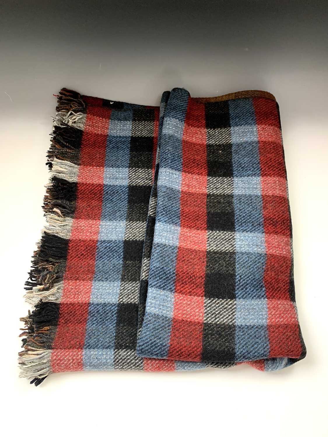 Lot 2800 - A Scottish homespun pure new wool blanket with...