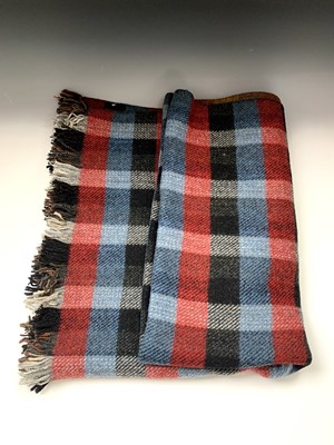 Lot 2800 - A Scottish homespun pure new wool blanket with...