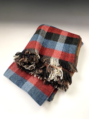 Lot 2800 - A Scottish homespun pure new wool blanket with...