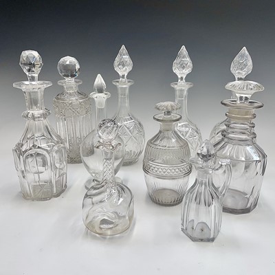 Lot 998 - A set of three late Victorian cut glass...