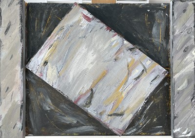 Lot 597 - Michael FINN (1921-2002) Easter Oil on wooden...