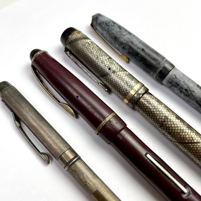 Lot 188 - A modern silver engine turned pen by Walker &...