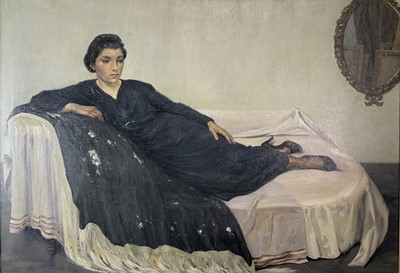 Lot 292 - Anne Fearon WALKE (1877-1965) Woman on a couch...