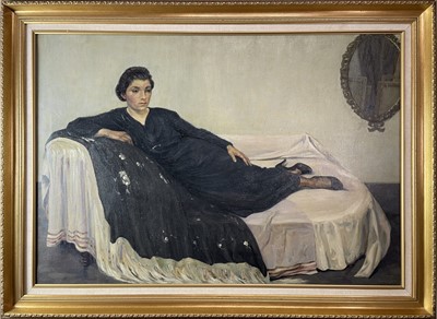 Lot 292 - Anne Fearon WALKE (1877-1965) Woman on a couch...
