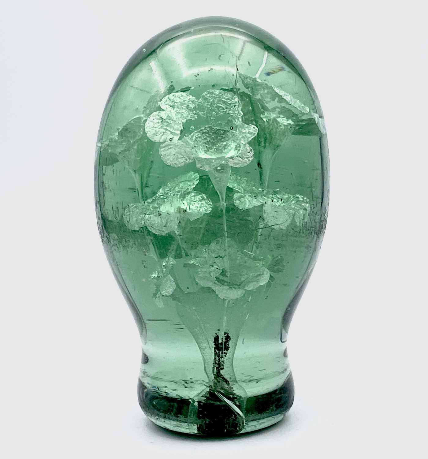 Lot 995 Two Victorian glass dumps, both with potted