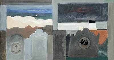 Lot 593 - Liam HANLEY (1933-2019) Sailor's Graves Oil on...