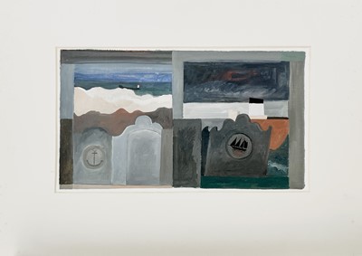 Lot 593 - Liam HANLEY (1933-2019) Sailor's Graves Oil on...