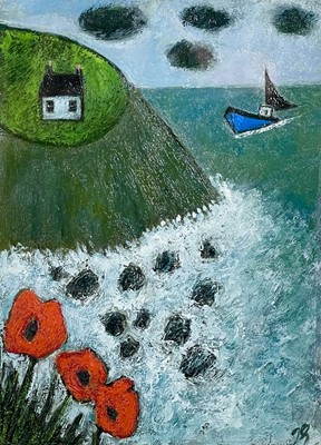 Lot 191 - Joan GILLCHREST (1918-2008) Poppy Headland Oil...