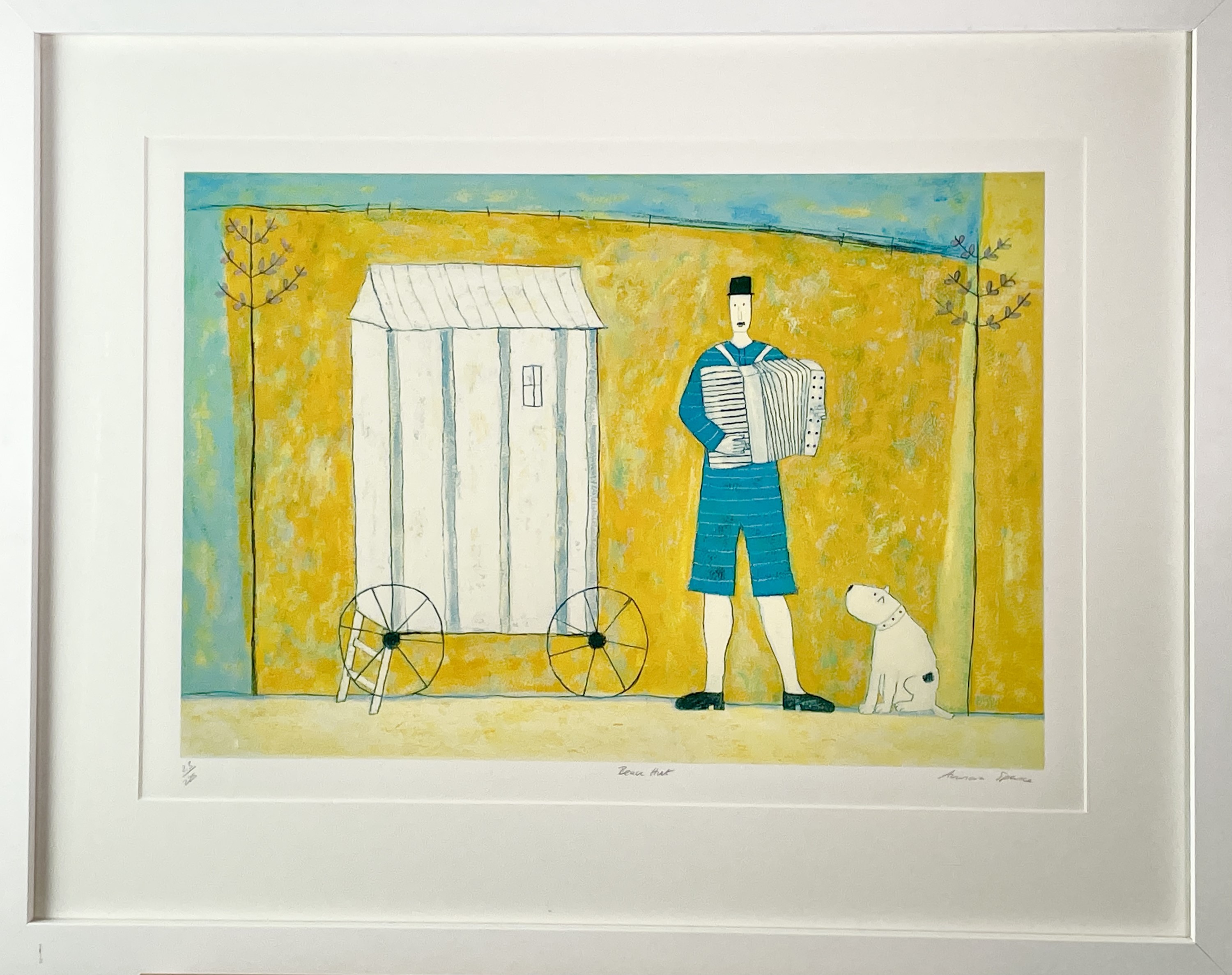 Lot 672 - Annora SPENCE (1963) Beach Hut Lithograph