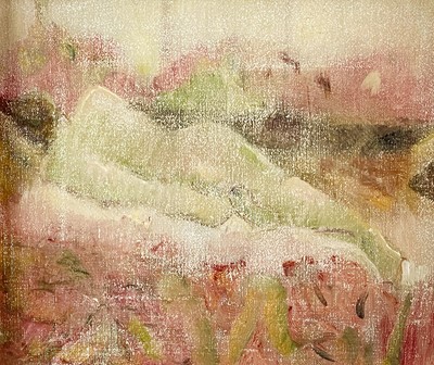 Lot 190 - Rose HILTON (1931-2019) Reclining Nude Oil on...