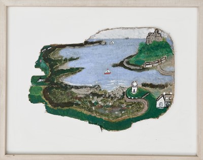 Lot 620 - Jonathan GRIMBLE Red Boat Approaching the...