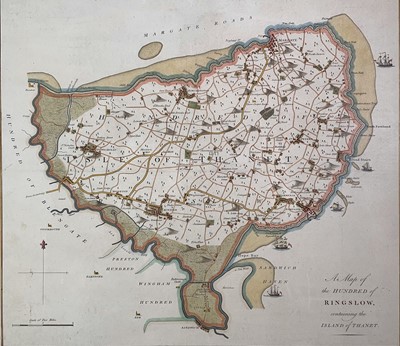 Lot 259 - 'A Map of the Hundred of Ringslow, containing...